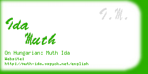 ida muth business card